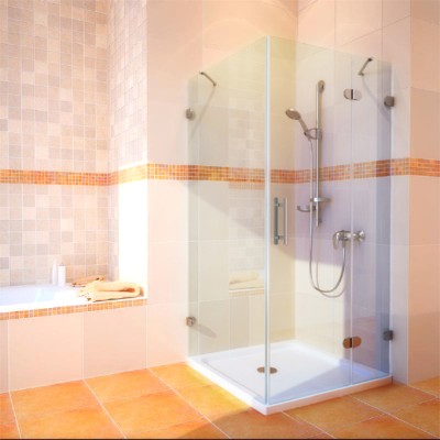 Душевой уголок GuteWetter Lux Square GK-003 правый 90x90 см стекло бесцветное 6-8, фурнитура хром