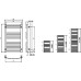 Полотенцесушитель электрический Terma Dexter+KTX4 50x86 белый, подключение правое