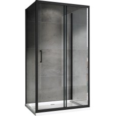 Душевое ограждение Abber Schwarzer Diamant AG30160B-S75B-S75B 160x75