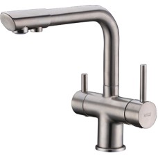 Смеситель Wasserkraft A8027 для кухонной мойки, матовый хром 