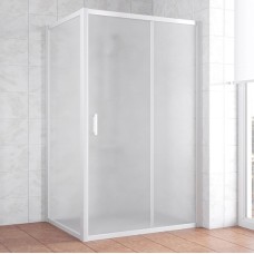 Душевой уголок Vegas Glass ZP+ZPV 120*90 01 10 профиль белый, стекло сатин 