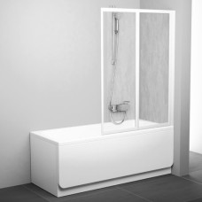 Шторка на ванну Ravak VS2 105 Rain, профиль белый 