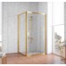 Душевой уголок Vegas Glass ZP+ZPV 100*100 09 01 профиль золото, стекло прозрачное