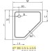 Поддон для душа Cezares Tray 100 см пятиугольный, акриловый