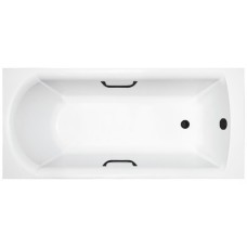Ванна из искусственного камня Delice Astra 180x80 глянцевая с черными ручками DLR330057RB-G