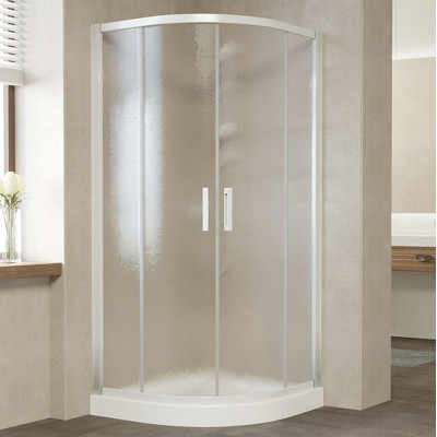 Душевой уголок Vegas Glass ZS 110 01 02 профиль белый, стекло шиншилла