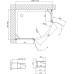 Душевой уголок Vegas Glass AFS-F 110*90 07 01 L профиль матовый хром, стекло прозрачное