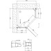 Душевой уголок Vegas Glass AFA-Pen 90 05 01 L профиль бронза, стекло прозрачное