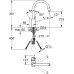 Комплект  Мойка кухонная Grohe K700U 31574SD0 + Смеситель Grohe Concetto 32663001 для кухонной мойки