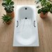 Ванна из искусственного камня Delice Dolce 170x70 глянцевая с черными ручками DLR330058RB-G