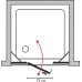 Душевая дверь в нишу GuteWetter Trend Door GK-863P левая 160 см стекло бесцветное Two, профиль хром