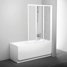 Шторка на ванну Ravak VS3 100 Rain, профиль белый 