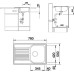 Комплект  Мойка кухонная Blanco Tipo 45 S Compact сталь полированная + Смеситель VitrA Single sink mixer A42388EXP для кухонной мойки