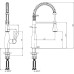 Смеситель E.C.A. Kitchen Mixers 406218019 для кухни, нержавеющая сталь