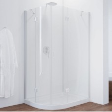 Душевой уголок Vegas Glass AFS-F 120*90 01 01 R профиль белый, стекло прозрачное 