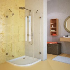 Душевой уголок GuteWetter Lux Meliori GK-001 левый 90x90 см стекло бесцветное, фурнитура хром 