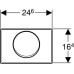 Кнопка смыва Geberit Delta 15 115.101.00.1 антивандальная