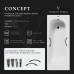 Чугунная ванна Vinsent Veron Concept 170x70x42 с дугообразными черными матовыми ручками