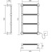 Полотенцесушитель электрический Vogue Colonnade CL004A E 775x475/AC012 75-400W Chrome с регулятором напряжения