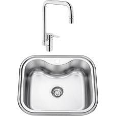 Комплект  Мойка кухонная Seaman Eco Wien SWT-5848 + Смеситель VitrA Single sink mixer A42388EXP для кухонной мойки 