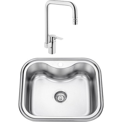 Комплект  Мойка кухонная Seaman Eco Wien SWT-5848 + Смеситель VitrA Single sink mixer A42388EXP для кухонной мойки