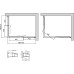 Душевой уголок Vegas Glass ZA-F 110*90 01 02 профиль белый, стекло шиншилла