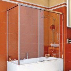 Шторка на ванну GuteWetter Slide Part GV-863B левая 160x80 см стекло бесцветное, профиль хром 