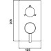 Смеситель RGW Shower Panels SP-43-01 С ВНУТРЕННЕЙ ЧАСТЬЮ, для душа