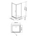 Душевой уголок BandHours Frenk/Side/Rectangular 810 100x80