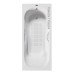 Чугунная ванна Vinsent Veron Aura 150x75x42 с дугообразными ручками цвет никель и антискользящим покрытием
