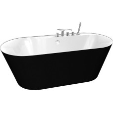 Акриловая ванна BelBagno BB14-NERO/BIA 