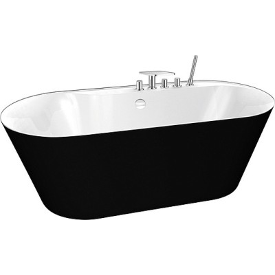 Акриловая ванна BelBagno BB14-NERO/BIA