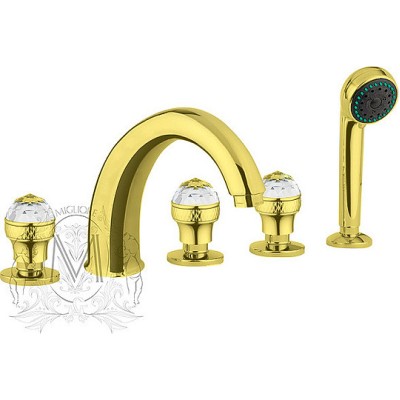 Смеситель Migliore Axo Swarovski ML.AXO-680F Do на борт ванны