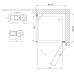 Душевой уголок Vegas Glass EP-Fis 90 05 10 R профиль бронза, стекло сатин