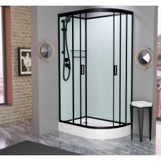 Душевая кабина Frank F418L Black Б/К 100x80