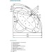 Акриловая ванна Акватек Поларис-2 POL2-0000041 155x155