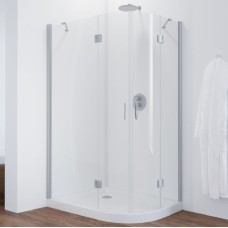 Душевой уголок Vegas Glass AFS-F 110*100 07 01 L профиль матовый хром, стекло прозрачное 