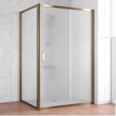 Душевой уголок Vegas Glass ZP+ZPV 140*90 05 10 профиль бронза, стекло сатин 