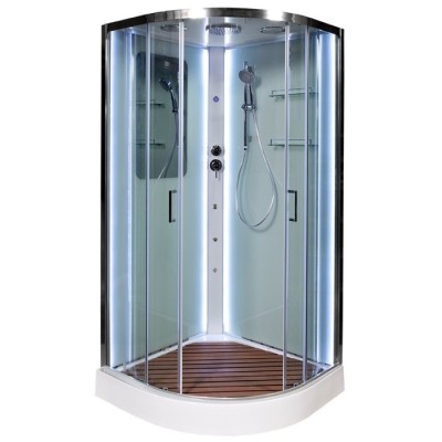 Душевая кабина Deto A01 LED+GM K N 100x100 с гидромассажем