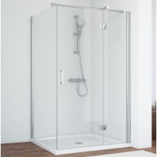 Душевой уголок Vegas Glass AFP-Fis 120*80 08 01 R профиль глянцевый хром, стекло прозрачное 