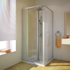 Душевой уголок GuteWetter Practic Square GK-404 левая 70x70 см стекло бесцветное, профиль матовый хром 