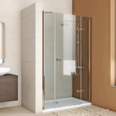 Душевая дверь в нишу GuteWetter Trend Door GK-863P правая 148 см стекло бесцветное Two, профиль хром