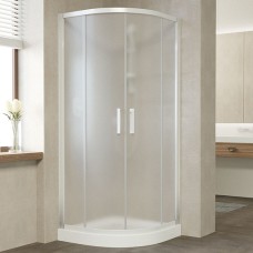 Душевой уголок Vegas Glass ZS 90 01 10 профиль белый, стекло сатин 