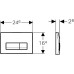 Кнопка смыва Geberit Delta 51 115.105.46.1 хром матовый