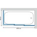 Шторка на ванну GuteWetter Practic Part GV-413 правая 155x75 см стекло бесцветное, профиль матовый хром