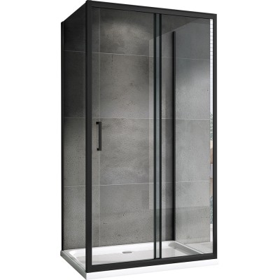 Душевое ограждение Abber Schwarzer Diamant AG30120B-S50B-S50B 120x50