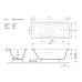 Чугунная ванна Vinsent Veron Aura 150x75x42 с антискользящим покрытием
