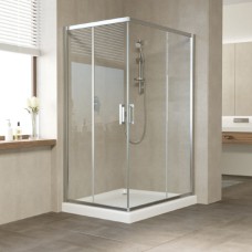 Душевой уголок Vegas Glass ZA-F 120*90 08 01 профиль глянцевый хром, стекло прозрачное 