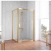Душевой уголок Vegas Glass ZP+ZPV 100*90 09 01 профиль золото, стекло прозрачное