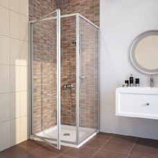 Душевой уголок GuteWetter Practic Square GK-401 левая 70x70 см стекло бесцветное, профиль матовый хром 